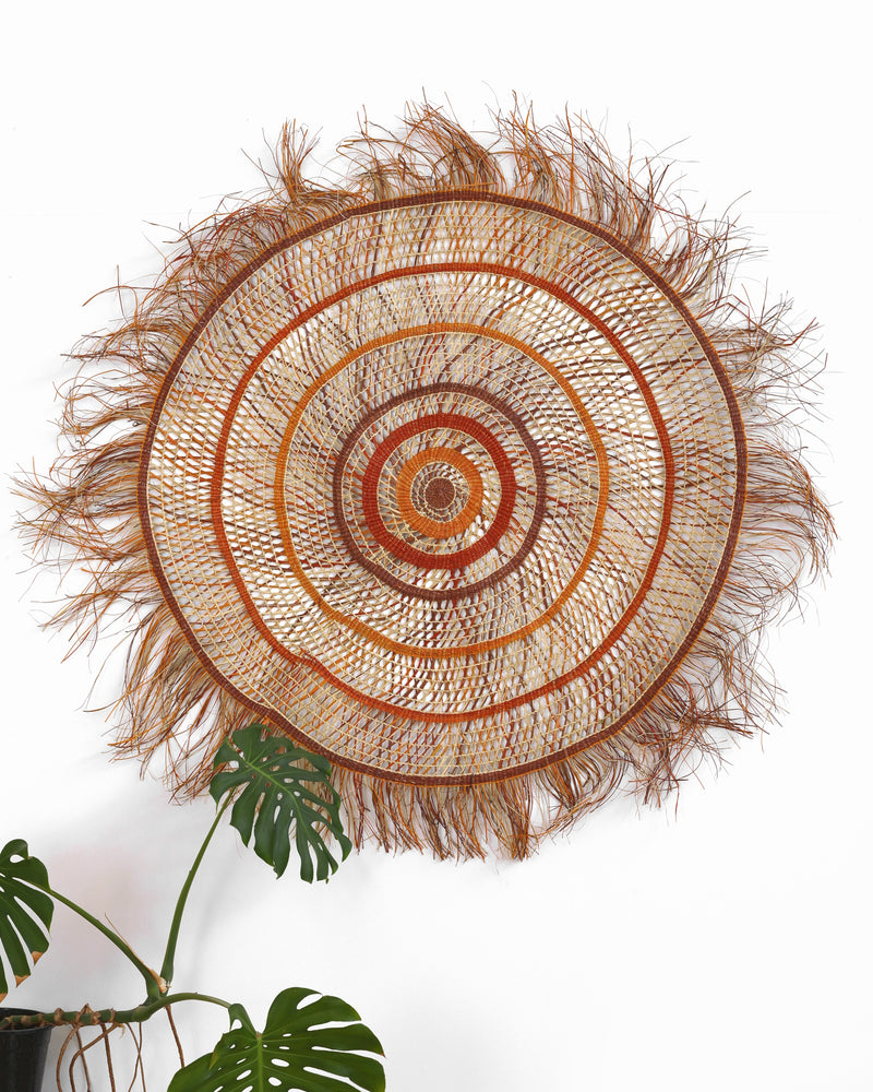 Aboriginal Artwork by Rebecca Buwarr Baker, Woven Mat, 180cm