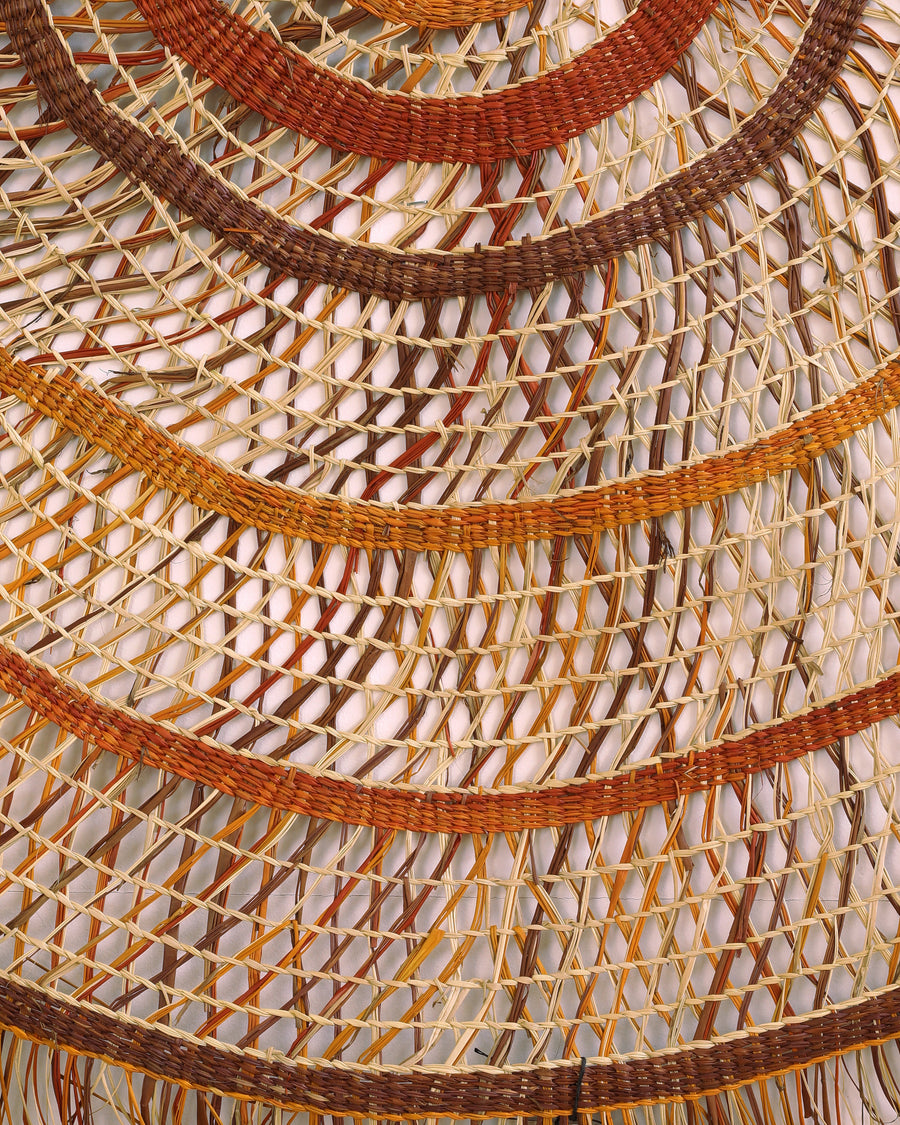Aboriginal Artwork by Rebecca Buwarr Baker, Woven Mat, 180cm