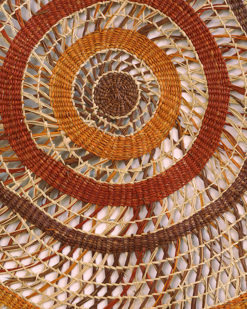 Aboriginal Artwork by Rebecca Buwarr Baker, Woven Mat, 180cm