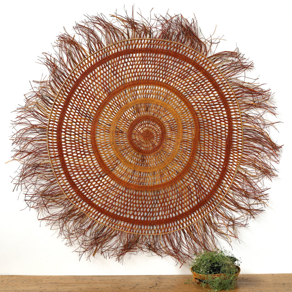 Aboriginal Art by Rebecca Buwarr Baker, Woven Mat, 165cm - ART ARK®