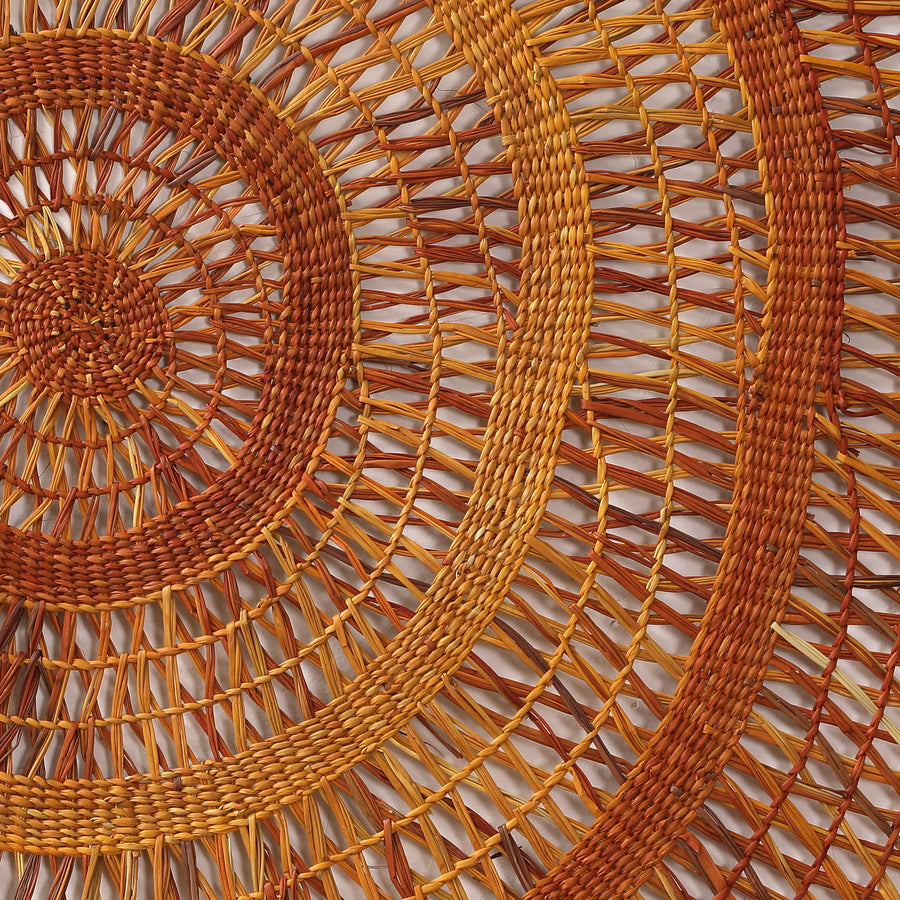 Aboriginal Artwork by Rebecca Buwarr Baker, Woven Mat, 165cm