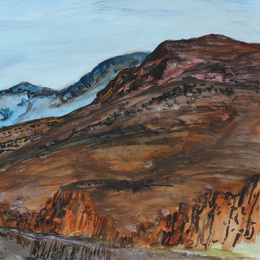 Aboriginal Artwork by Reinhold Inkamala, My Country, behind Ntaria (Hermannsburg), 56x38cm