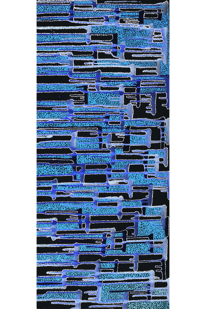 Aboriginal Artwork by Renae Nelson, Mamungari, 107x46cm