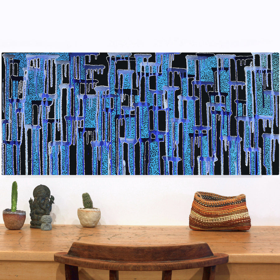 Aboriginal Artwork by Renae Nelson, Mamungari, 107x46cm