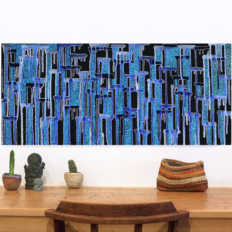 Aboriginal Artwork by Renae Nelson, Mamungari, 107x46cm