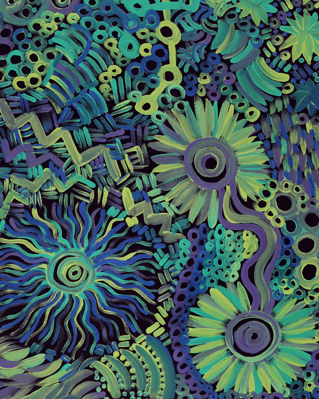 Aboriginal Artwork by Renae Nelson, Mamungari, 122x61cm