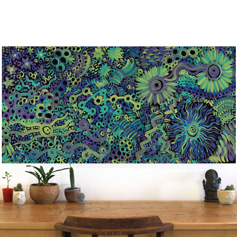 Aboriginal Artwork by Renae Nelson, Mamungari, 122x61cm