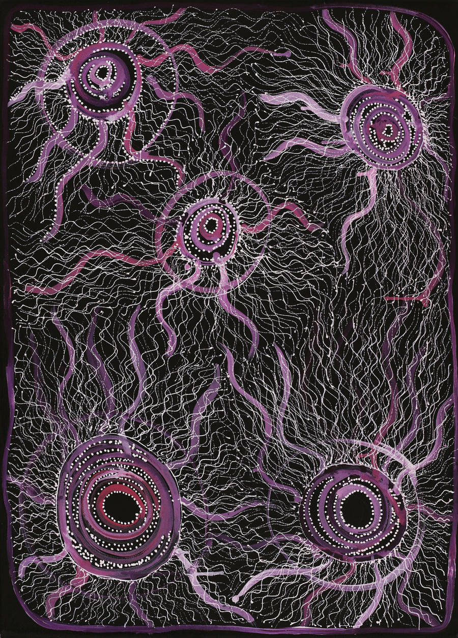 Aboriginal Artwork by Renae Nelson, Mamungari, 92x66cm