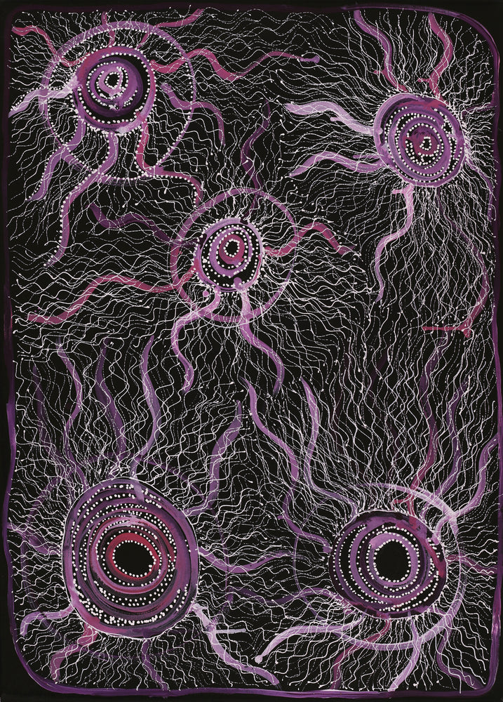 Aboriginal Artwork by Renae Nelson, Mamungari, 92x66cm