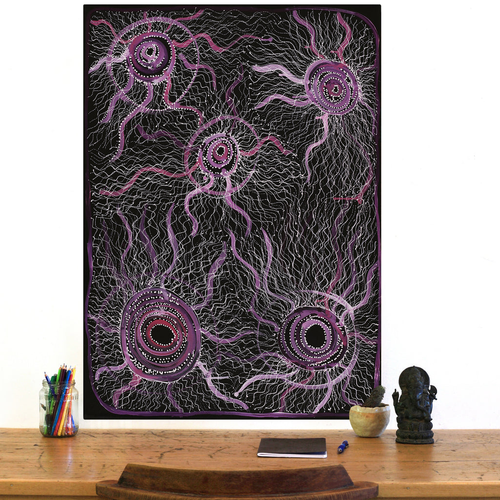 Aboriginal Artwork by Renae Nelson, Mamungari, 92x66cm