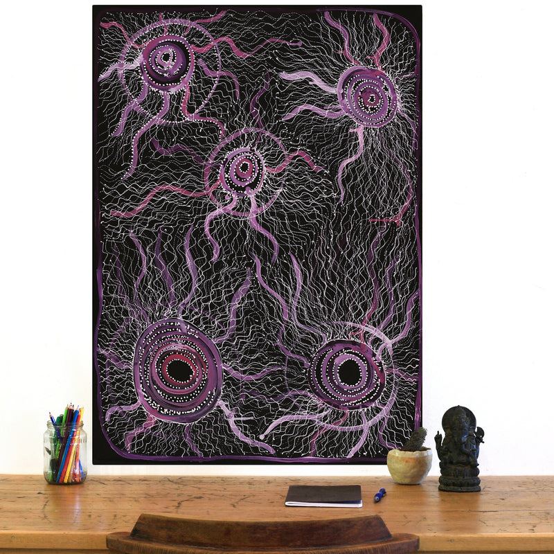 Aboriginal Artwork by Renae Nelson, Mamungari, 92x66cm