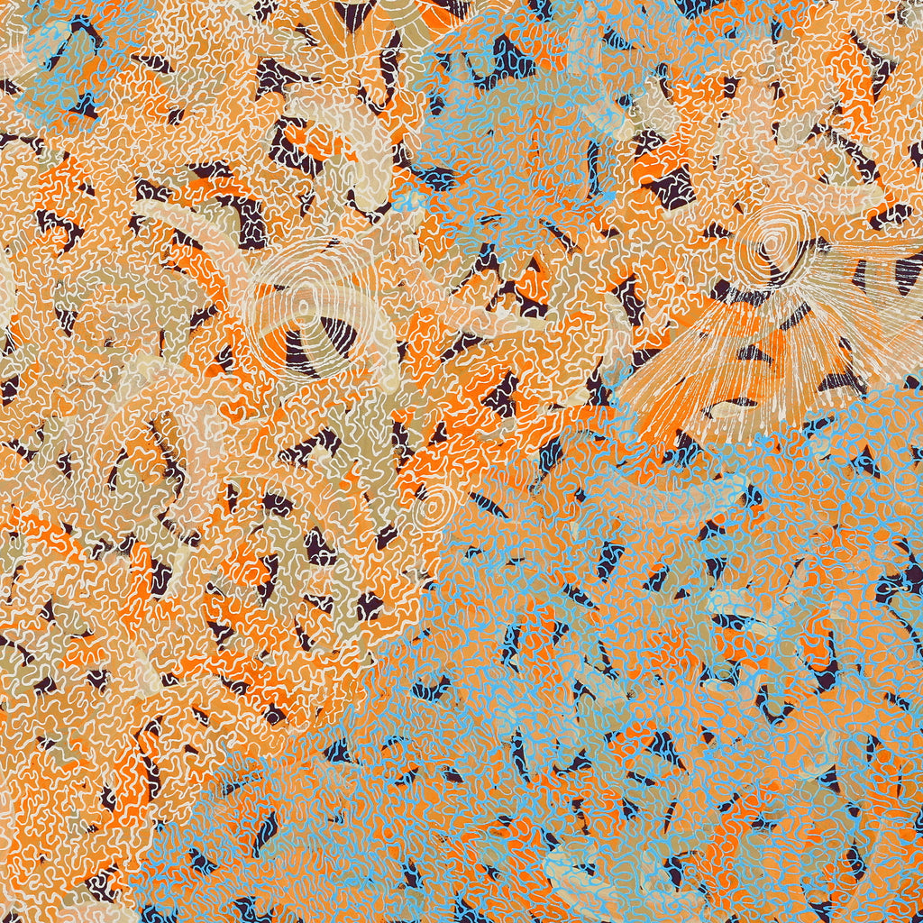 Aboriginal Artwork by Renae Nelson, Mamungari, 91x76cm