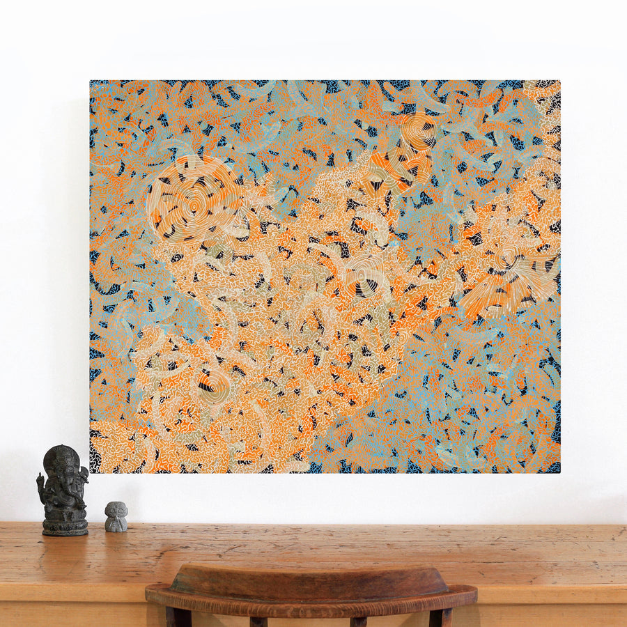 Aboriginal Artwork by Renae Nelson, Mamungari, 91x76cm