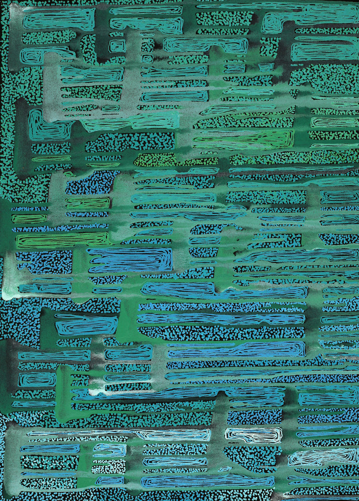 Aboriginal Artwork by Renae Nelson, Mamungari, 61x43cm