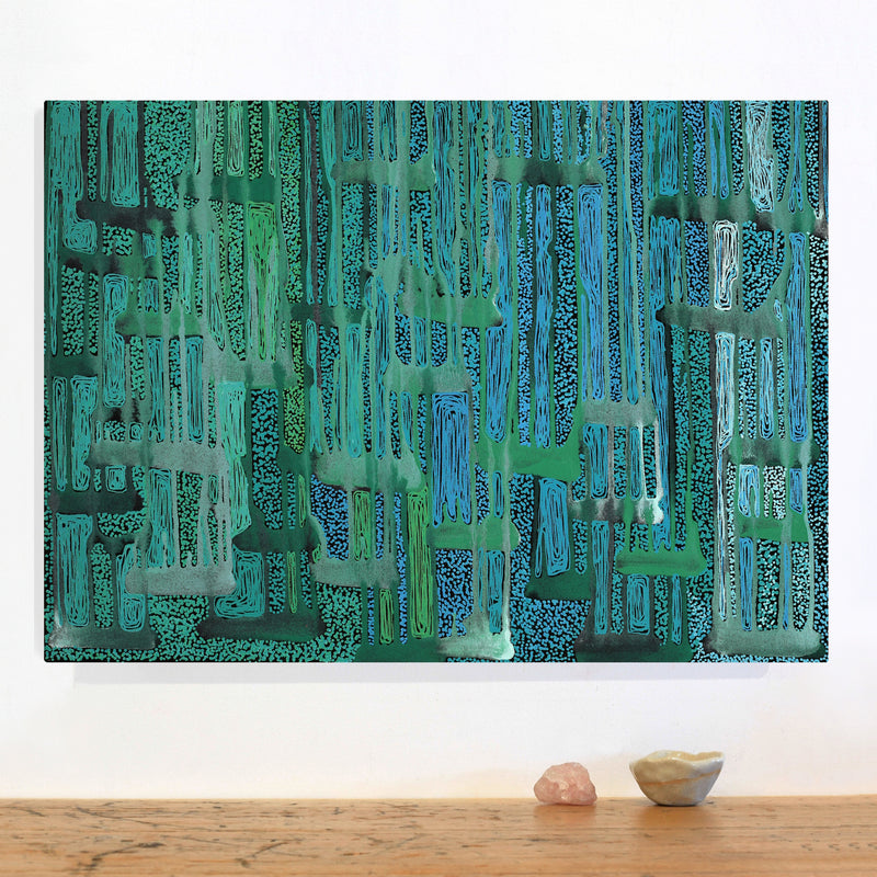 Aboriginal Artwork by Renae Nelson, Mamungari, 61x43cm