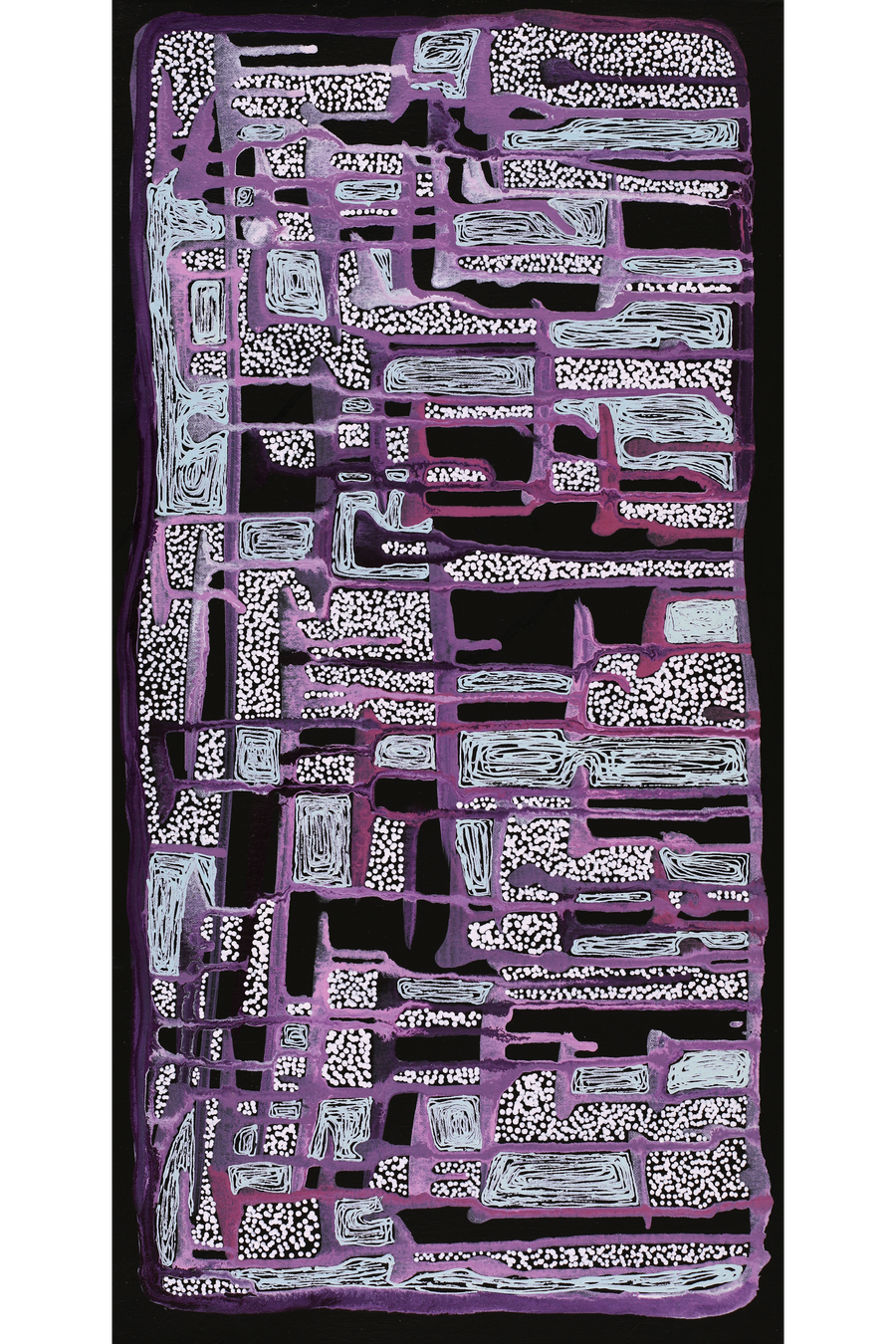 Aboriginal Artwork by Renae Nelson, Mamungari, 61x30cm