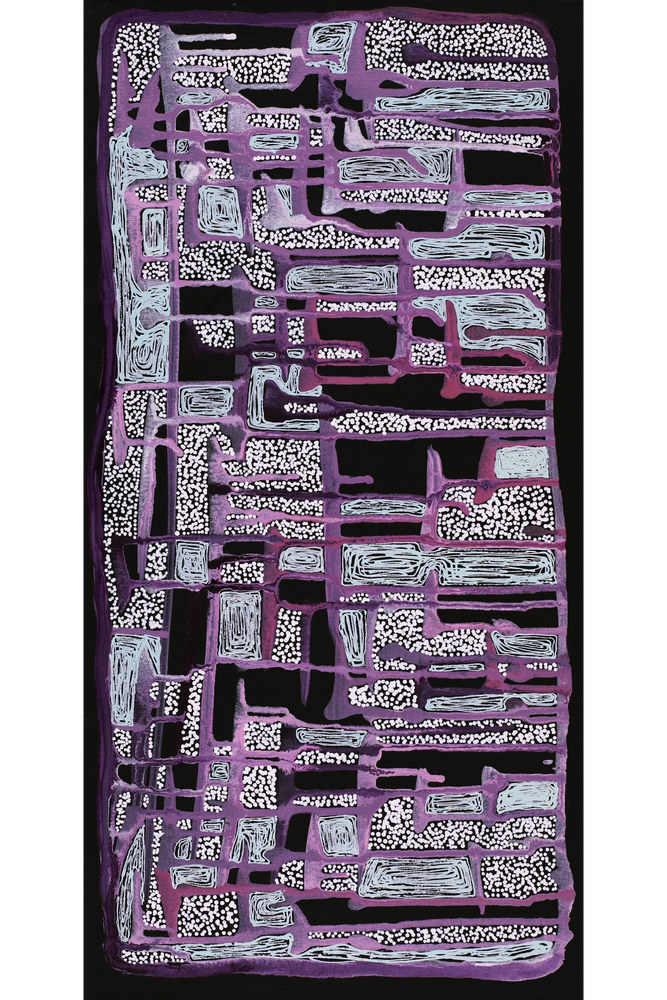 Aboriginal Artwork by Renae Nelson, Mamungari, 61x30cm