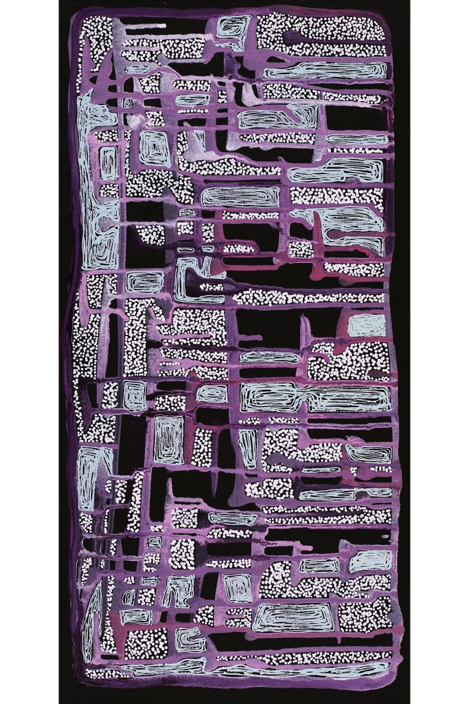 Aboriginal Artwork by Renae Nelson, Mamungari, 61x30cm