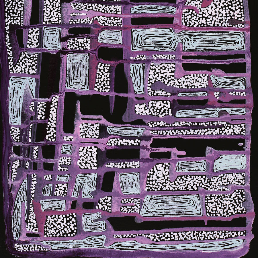 Aboriginal Artwork by Renae Nelson, Mamungari, 61x30cm
