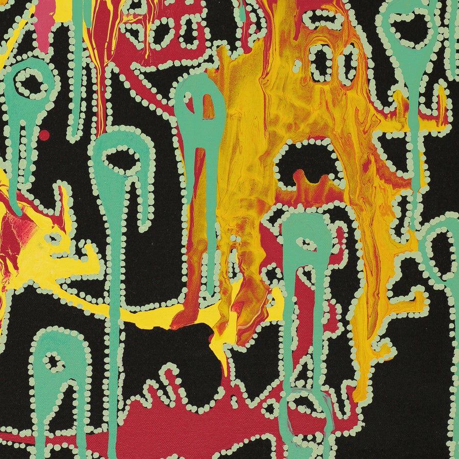 Aboriginal Artwork by Renae Nelson, Mamungari, 61x44cm