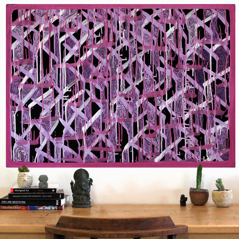 Aboriginal Artwork by Renae Nelson, Mamungari, 94x67cm