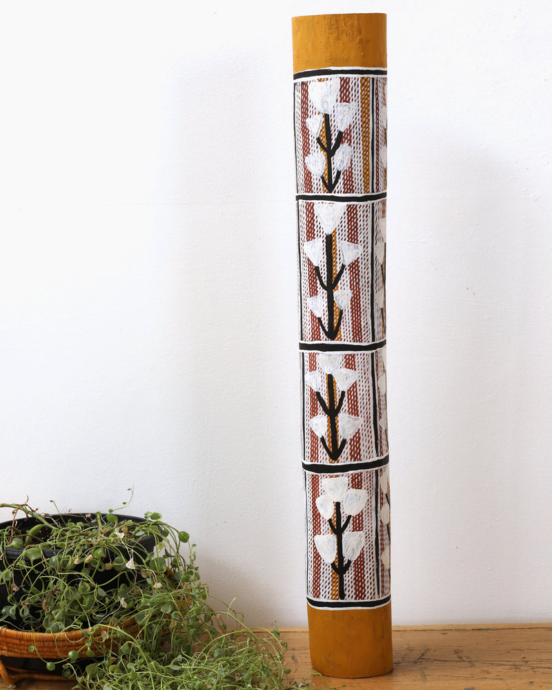 Aboriginal Artwork by Renelle Brian, Lorrkon (Hollow Log), 67cm