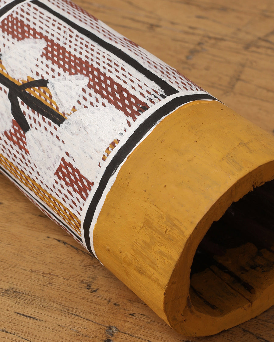 Aboriginal Artwork by Renelle Brian, Lorrkon (Hollow Log), 67cm