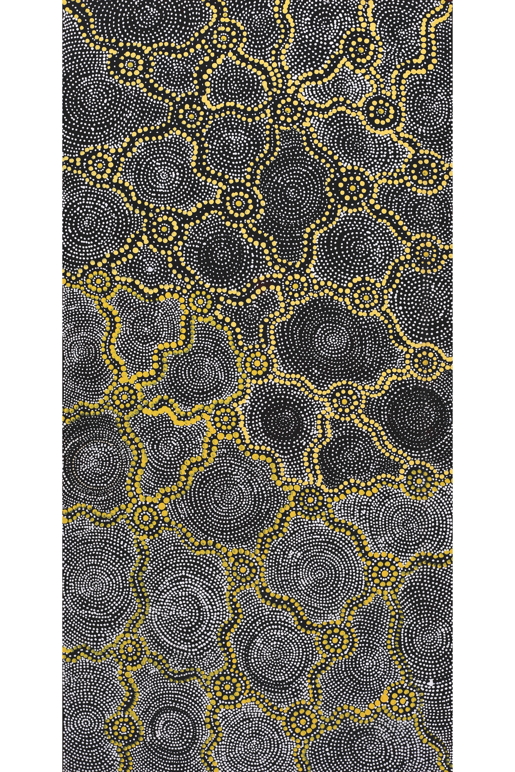 Aboriginal Artwork by Renelle Napanangka McCormack, Pikilyi Jukurrpa (Vaugn Springs Dreaming), 91x46cm