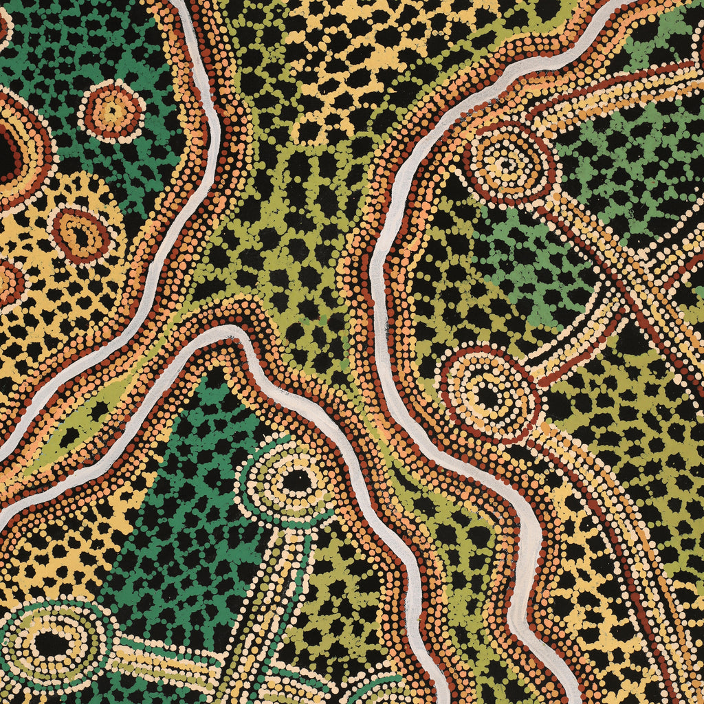 Aboriginal Artwork by Renita Stanley, Minyma Kutjara Wingellina, 120x76cm