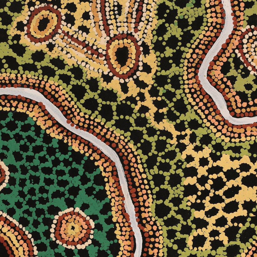 Aboriginal Artwork by Renita Stanley, Minyma Kutjara Wingellina, 120x76cm