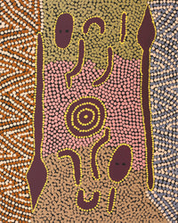 Aboriginal Artwork by Richard Japanangka Frank, Lukarrara Jukurrpa, 50x40cm