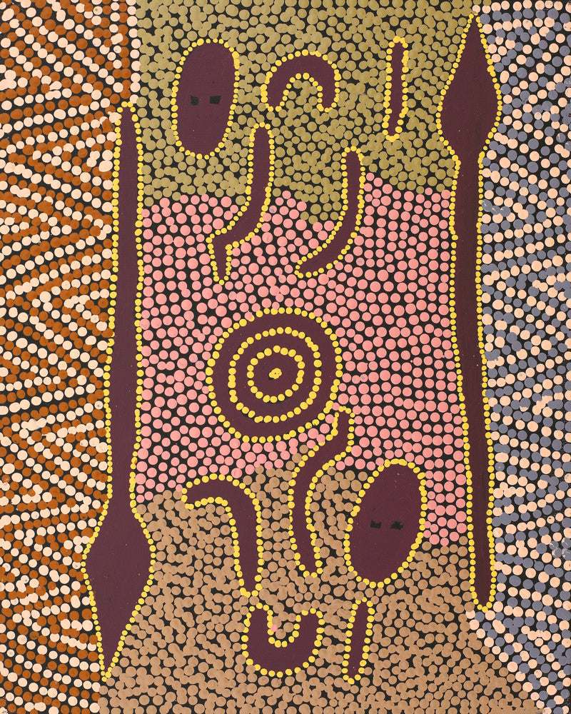 Aboriginal Artwork by Richard Japanangka Frank, Lukarrara Jukurrpa, 50x40cm