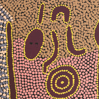Aboriginal Artwork by Richard Japanangka Frank, Lukarrara Jukurrpa, 50x40cm