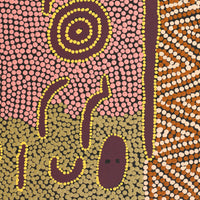 Aboriginal Artwork by Richard Japanangka Frank, Lukarrara Jukurrpa, 50x40cm