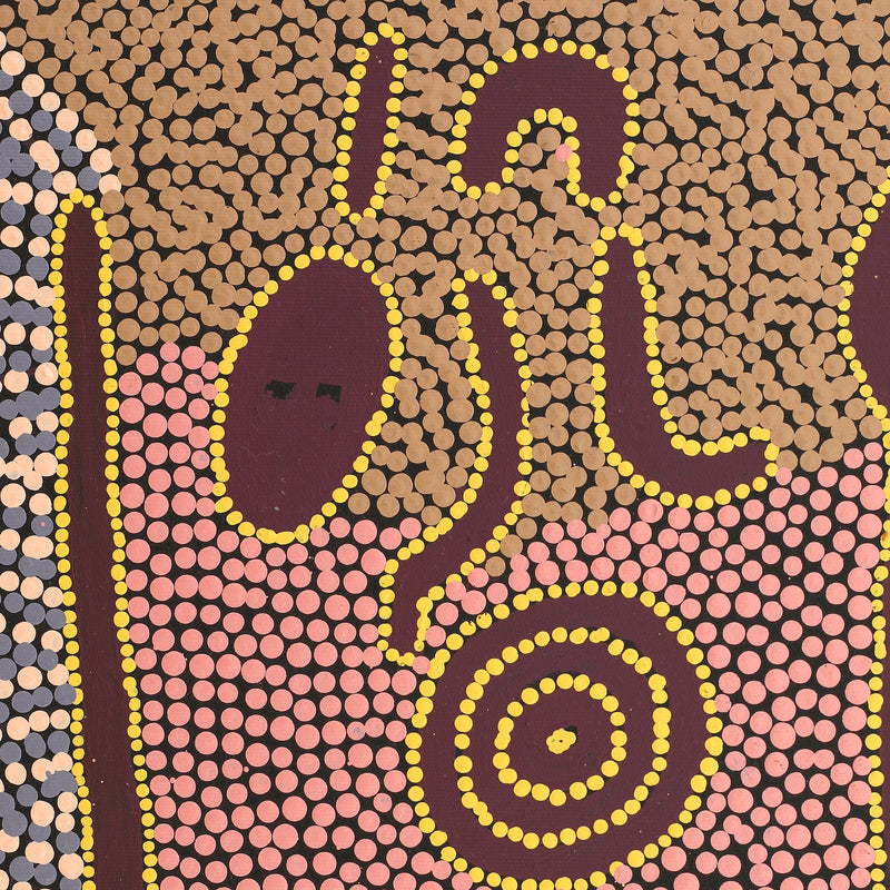 Aboriginal Artwork by Richard Japanangka Frank, Lukarrara Jukurrpa, 50x40cm