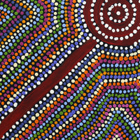 Aboriginal Artwork by Richard Japanangka Frank, Lukarrara Jukurrpa, 40x40cm