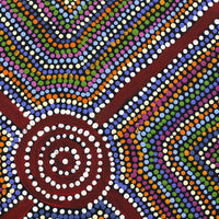 Aboriginal Art by Richard Japanangka Frank, Lukarrara Jukurrpa, 40x40cm - ART ARK®