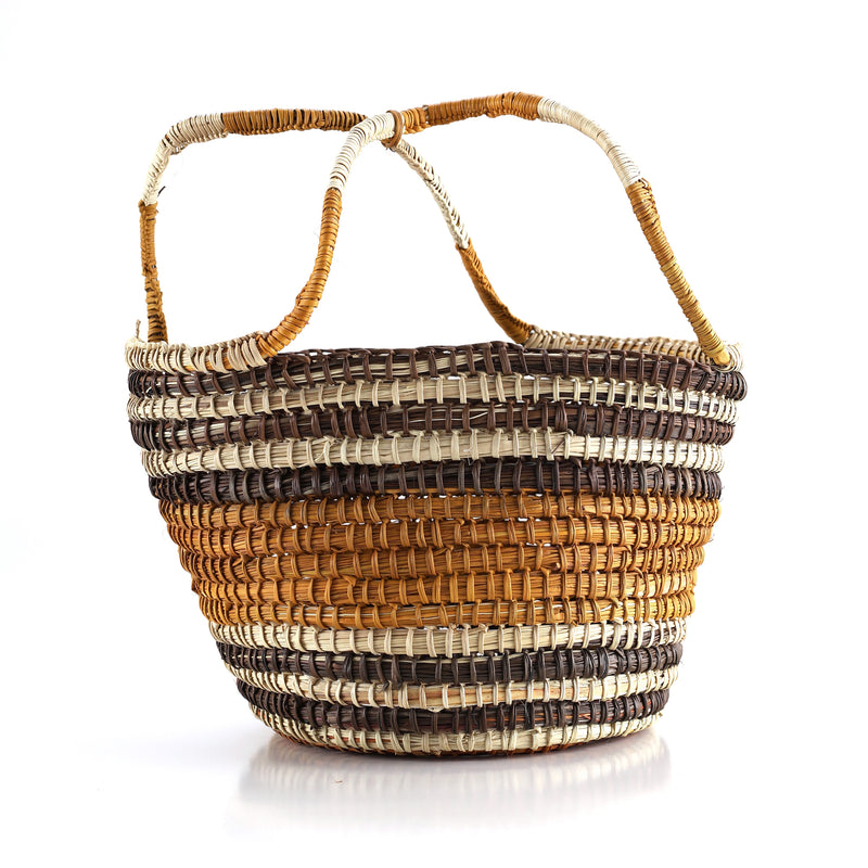 Aboriginal Artwork by Rirritjiwuy Munyarryun, Bathi (woven basket)