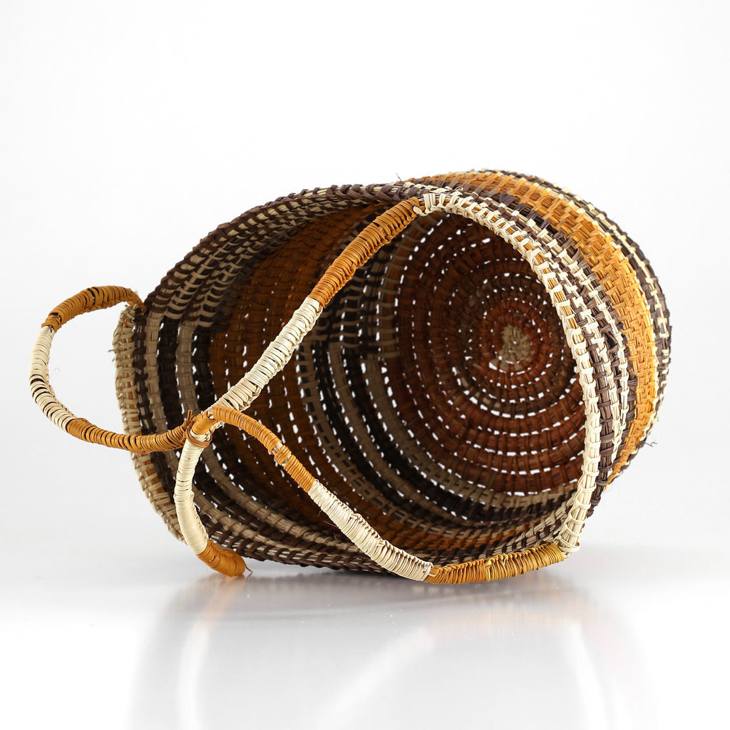 Aboriginal Artwork by Rirritjiwuy Munyarryun, Bathi (woven basket)