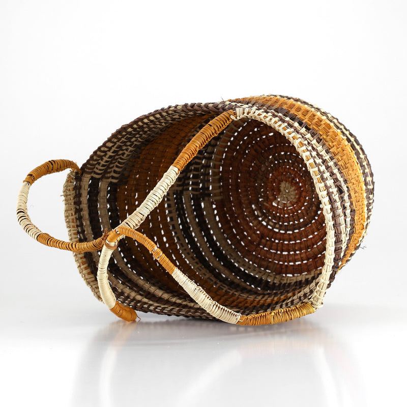 Aboriginal Artwork by Rirritjiwuy Munyarryun, Bathi (woven basket)