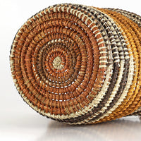 Aboriginal Artwork by Rirritjiwuy Munyarryun, Bathi (woven basket)