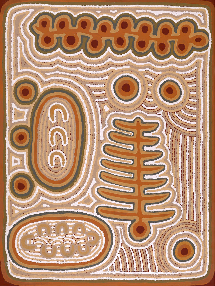 Aboriginal Artwork by Rita Watson, Irlupa, 101x76cm