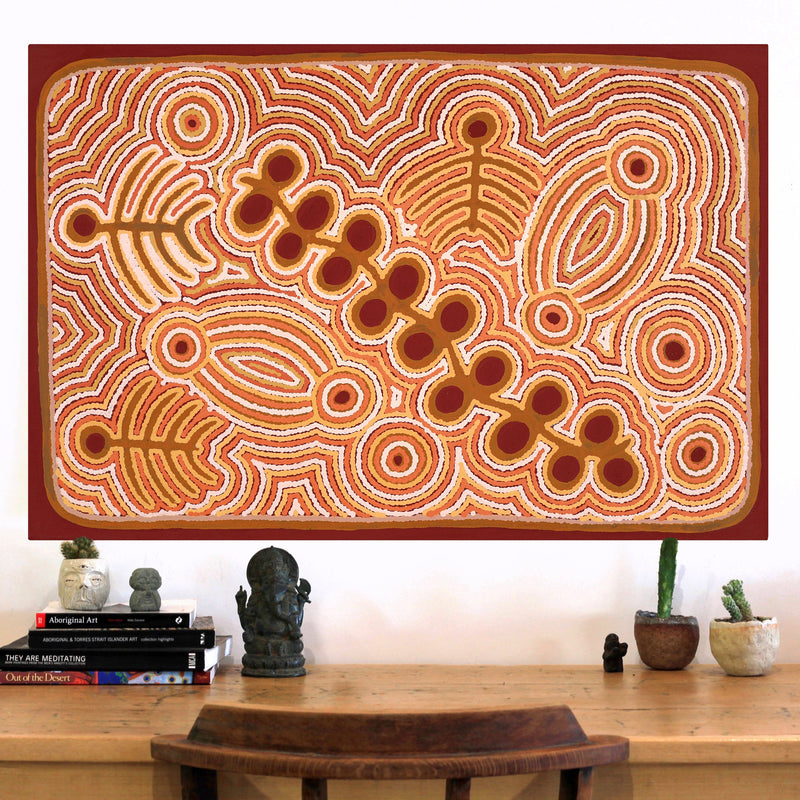 Aboriginal Artwork by Rita Watson, Irlupa, 91x61cm