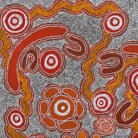 Aboriginal Artwork by Ritasha Nampijinpa Martin, Ngarlu Jukurrpa (Love Dreaming), 91x91cm