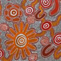 Aboriginal Artwork by Ritasha Nampijinpa Martin, Ngarlu Jukurrpa (Love Dreaming), 91x91cm