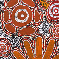 Aboriginal Artwork by Ritasha Nampijinpa Martin, Ngarlu Jukurrpa (Love Dreaming), 91x91cm