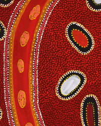 Aboriginal Artwork by Ritasha Nampijinpa Martin, Ngarlu Jukurrpa (Love Dreaming), 107x91cm