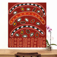 Aboriginal Artwork by Ritasha Nampijinpa Martin, Ngarlu Jukurrpa (Love Dreaming), 107x91cm