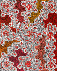 Aboriginal Artwork by Ritasha Nampijinpa Martin, Janganpa Jukurrpa (Brush-tail Possum Dreaming) - Mawurrji, 76x61cm