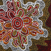 Aboriginal Art by Ritasha Nampijinpa Martin, Wati-jarra Jukurrpa (Two Men Dreaming), 40x40cm - ART ARK®